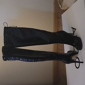 Thigh-high heel boots